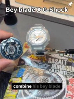 5a1ive Bey Blade fused custom G-Shock, a viral build series on @5a1ive